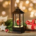 thumbnail image 2 of Lighted Christmas Snow Globe Lantern Crafts Desktop Statue Table Centerpiece for Santa Claus, 2 of 9