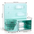 thumbnail image 6 of Vivin Desk Organizer, Small 2 Drawer Unit and Pen Holders, Multi-Purpose Pegboard organizer For Home Office, Mint gree, 6 of 7