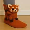 thumbnail image 6 of TELOLY Animal Socks for Women - 3D Knit Animal Fuzzy Socks,Novelty Animal Hug Sock,Hand Crocheted Winter Warm Socks,Fuzzy Socks Gifts(D), 6 of 7