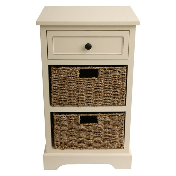 Two Basket Side Table Storage Chest - Walmart.com - Walmart.com