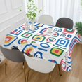 thumbnail image 2 of Yayeee Tablecloths 60" x 108" Rectangle Wrinkle Resistant Party Table Cover, Blue Retro Pattern, 2 of 8