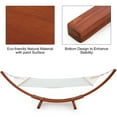 thumbnail image 4 of AVAWING 12FT Patio Single Hammock with Stand, Quilted Camping Hammock for Outdoor, Wood (White), 4 of 7