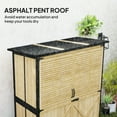 thumbnail image 5 of Outsunny Outdoor Storage Shed, Wooden Garden Storage Cabinet with Waterproof Asphalt Roof, 2 Shelves, Lockable Doors and Adjustable Feet, Natural, 5 of 10