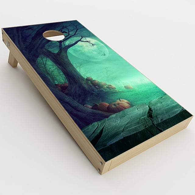 It's A Skin Vinyl Wrap Skins Decal for Cornhole Game Board Halloween Tree Moon