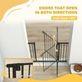 thumbnail image 4 of PawHut 30"-41" Baby Gate, Pet Gate with 2 Extension Kit, Auto-Close, Black, 4 of 9