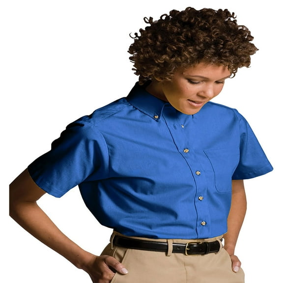 Edwards Garment Women's Button Down Collar Poplin Shirt, Style 5230