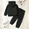 thumbnail image 6 of Zshosam Toddler Hoodie and Pants Set Boys Sweatsuit Long Sleeve Color Block Hoodie Sweatshirt and Jogger Pants 2PC Sets Fall Clothes Size 3T 4T,(Black 3-4 Years), 6 of 8