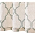 thumbnail image 2 of Curtainking Cafe Curtains Moroccan Tile Print Kitchen Curtains 26x24 inch Farmhouse Short Curtains for Kitchen 2 Panels Sage on Flax, 2 of 10