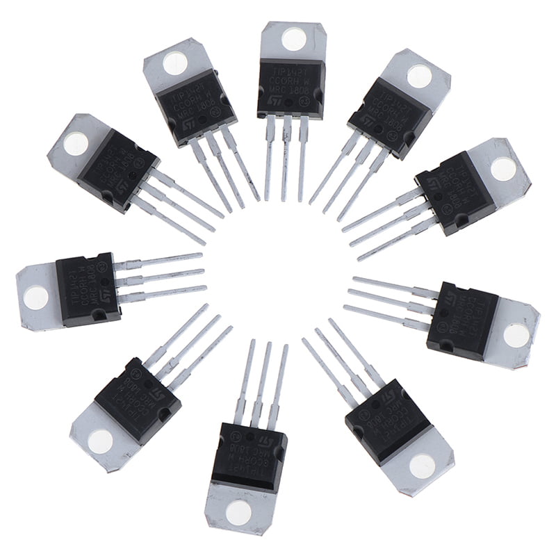 10 pcs new TIP142T in-line TO-220 NPN Darlington transistors Voltage RegulatorLY