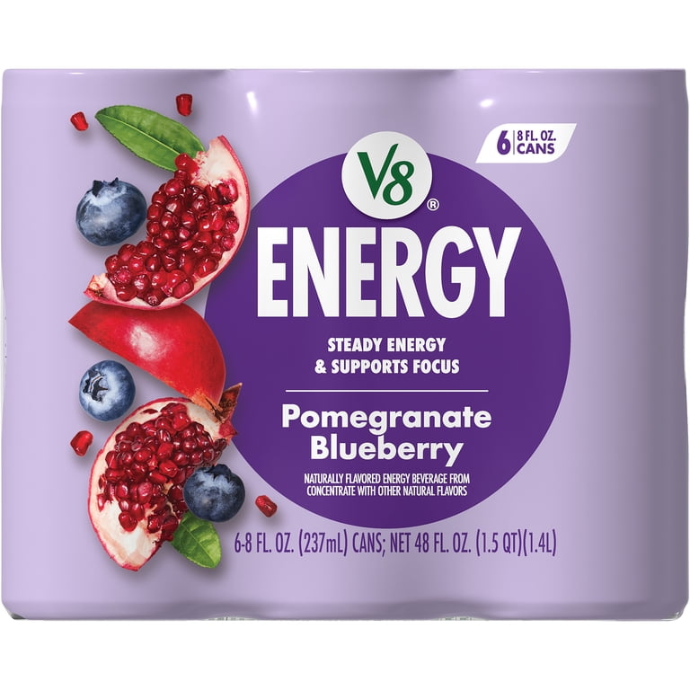 V8 Energy Pomegranate Blueberry, 8 fl oz Cans, 24 Pack photo 6