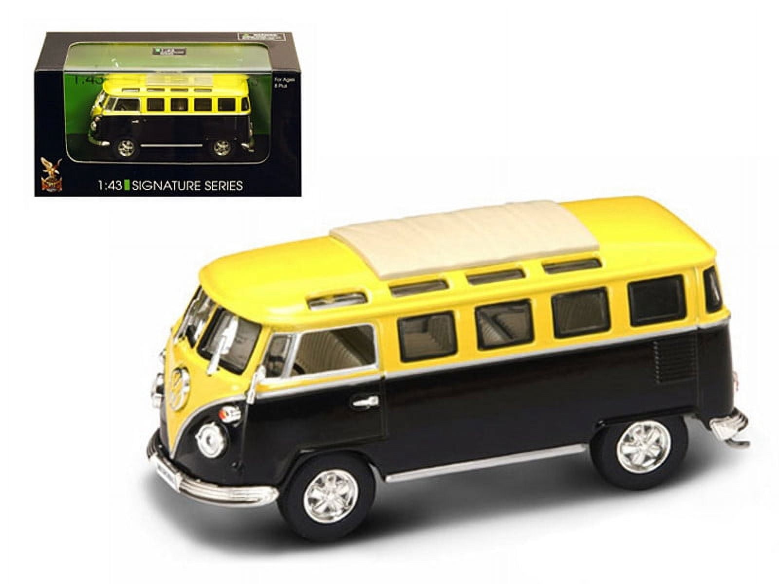 1962 Volkswagen Microbus Van Bus Orange/Purple 1/43 Diecast Car by