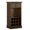thumbnail image 2 of FESTIVO Wine Cabinet w/ Metal Glass Holder & Lattice Rack - Dark Wood, 2 of 10