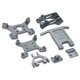 thumbnail image 1 of Kit de piezas de actualización de metal RC, soporte de amortiguador, ala trasera para Wltoys 144001 Titanio, 1 of 9