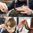 thumbnail image 3 of Tijeras de peluquería profesionales Tijeras de corte de pelo de peluquero de acero inoxidable Tijeras rectas Herramientas de salón para madre padre amigos, 3 of 4