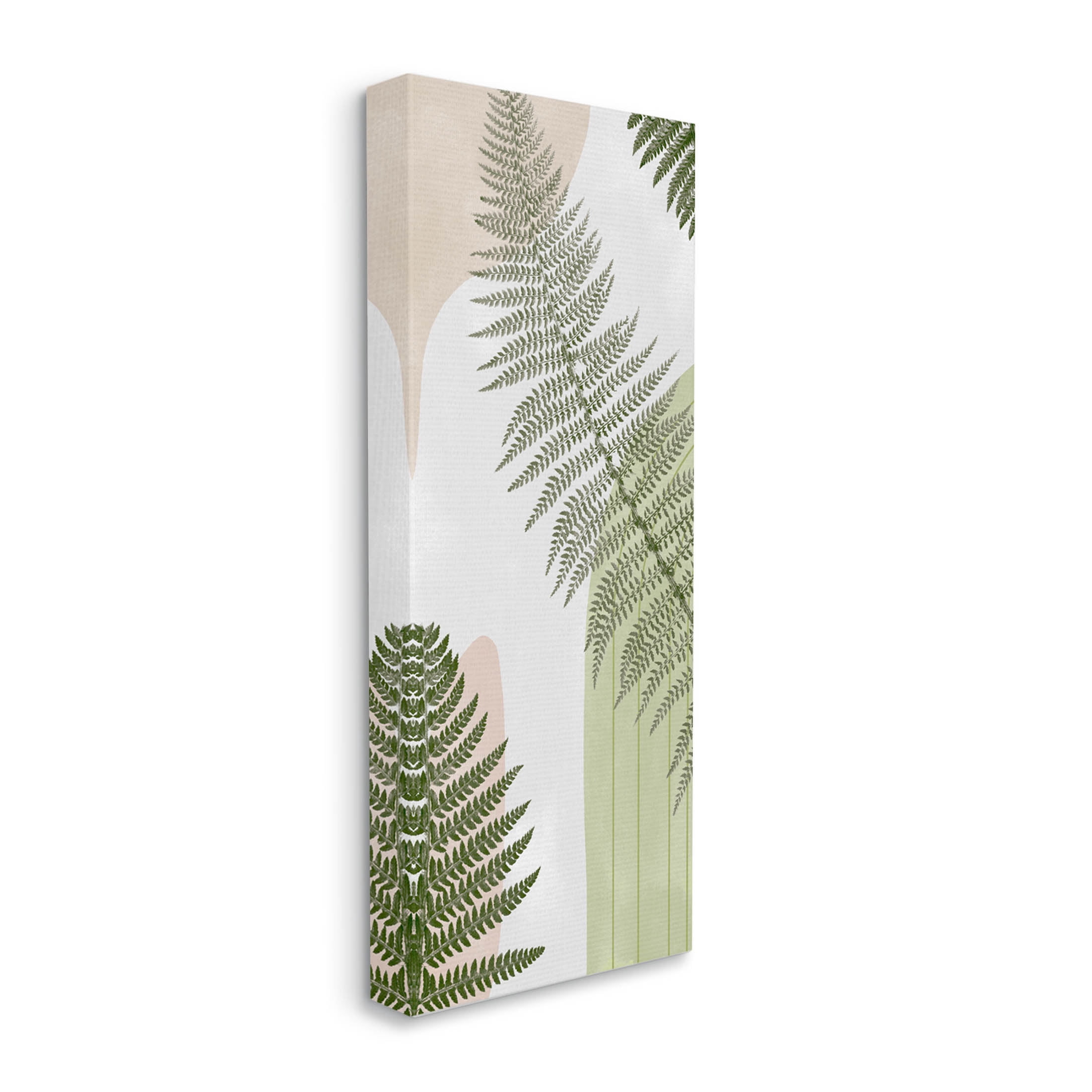 Contemporary Geometric Ferns Botanical & Floral Graphic Art Gallery Wrapped Canvas Print Wall Art