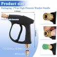 thumbnail image 2 of Yalumo Short Pressure Washer Gun, 4350 PSI Max High Pressure Washer Gun with 5 Quick Connect Spray Nozzles, 3/8" Male Plug & M22-14mm Connector, Power Washer Gun Compatible with Foam Cannon, 2 of 7