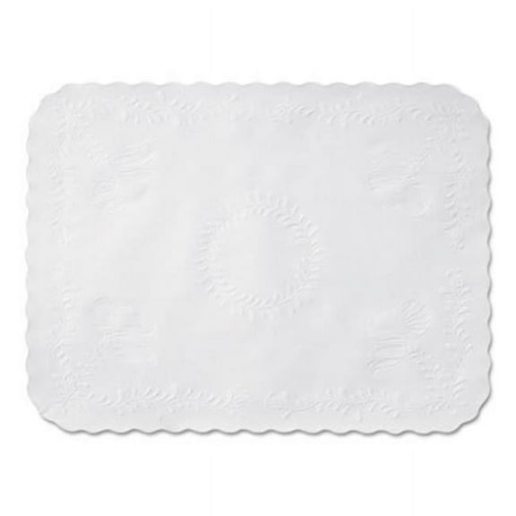 HFM Scalloped Edge Bond Paper Traymat, White - 13 x 17 in. - 1000 Per Carton