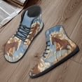 thumbnail image 4 of POLERO Brown Horse Blue Sky Walking Sneaker for Men Women PU Leather Basketball Shoe Athletic Running Cycling Flat Shoes Casual Hightop Travel Training Business Walking Hiking Sneakers, 4 of 7