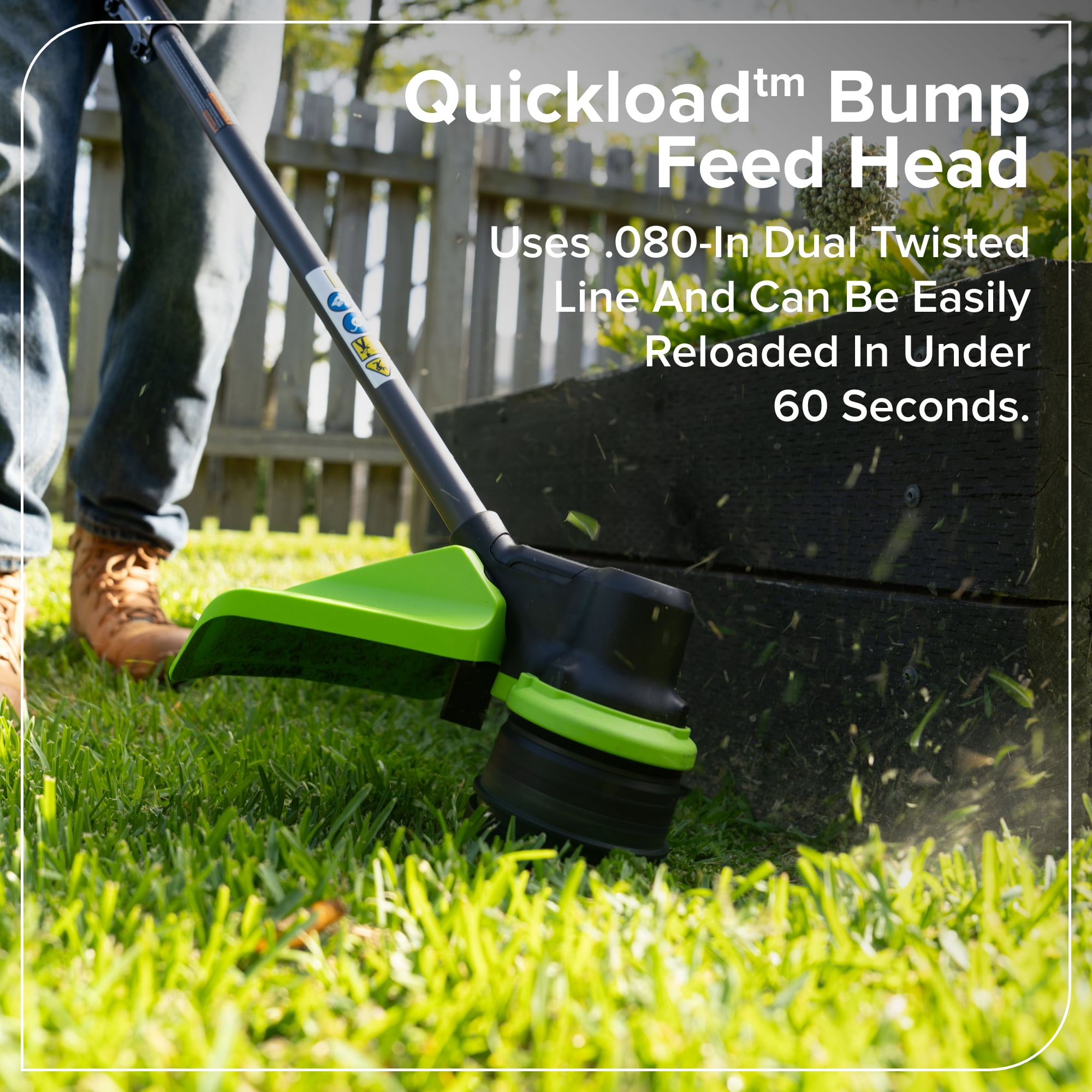 Greenworks 24V 15" Brushless String Trimmer, 0.080" Dual Line, Quick Load (Tool Only, Battery and Charger Not Included)