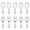 Transparentwhite, variant on Muka 10Pcs Carabiner Badge Holder Reels With Back Splint and Key Ring-TransparentBlack-NoSplint