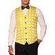 thumbnail image 1 of Chalecos de traje de puntos de lunares INSPIRE CHIC para hombres, corte ajustado, cuello en V, chaleco formal amarillo XL, 1 of 5