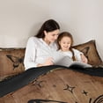 thumbnail image 4 of Homewish Cute Butterfly 7pcs Bedding Comforter Set,Rustic Farmhouse Cabin Queen Bedding Sets,Countryside Autumn Leaves Queen Sheet Sets For Teens,Super Cozy Room Decor Reversible, 4 of 8