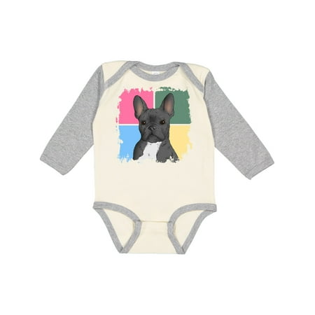 

Inktastic Blue French Bull Dog Gift Baby Boy or Baby Girl Long Sleeve Bodysuit