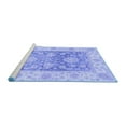 thumbnail image 2 of Ahgly Company Machine Washable Indoor Square Oriental Blue Traditional Area Rugs, 8' Square, 2 of 4