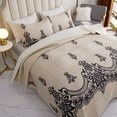 thumbnail image 7 of Queen Quilt Set Beige - Soft Lightweight Summer Quilts, All Season Bedspread (1 Quilt, 2 Shams), 7 of 7