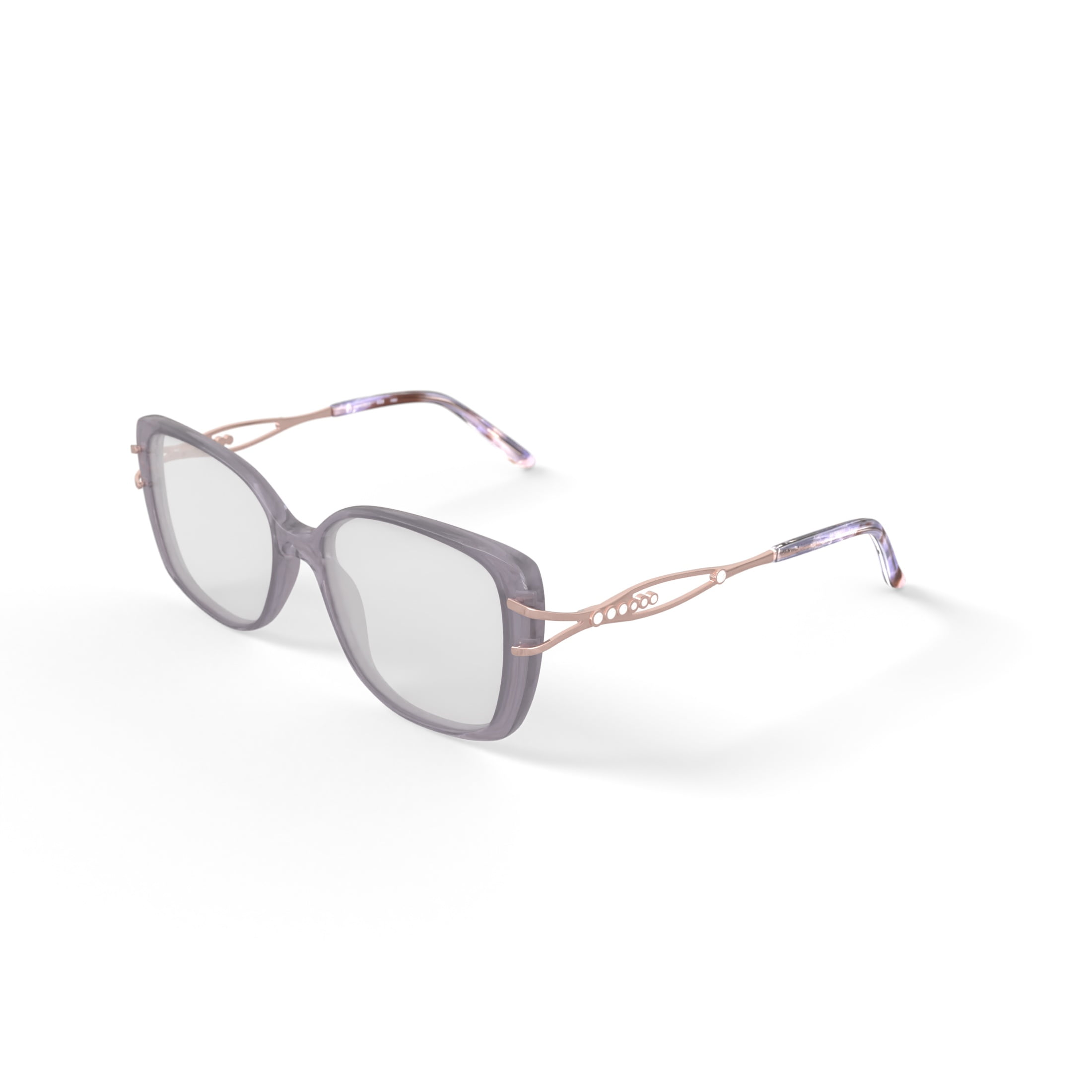 Madison Avenue Women’s MAL225 Prescription Eyeglasses with Case, Crystal Champagne