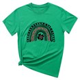 thumbnail image 1 of CEHVOM T-Shirt Femme Col Rond Manches Courtes Imprimé Saint-Patrick, 1 of 5