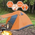 thumbnail image 5 of Sunny Portable 1-2 Persons Backpacking Tent Double Layer Outdoor Waterproof Camping Hiking-Orange, 5 of 9