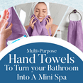 thumbnail image 4 of Dan River Hand Towel pack of 6 Quick Dry And Absorbent Cotton Towels for Bathroom - Lavender 16x28in, 4 of 10
