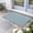Haze Blue, variant on Turquoise Burlap Texture Door Mat Indoor Outdoor, Farmhouse Vintage Aqua Non Slip Welcome Mat with Rubber Backing, Absorbent Fabric Front Door Mats Entryway Rug for Home Patio Entrance 16"x24"
