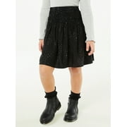 Free Assembly Girls’ Smocked Midi Skirt, Sizes 4-18