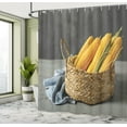 thumbnail image 4 of Ambesonne Yellow and Gray Shower Curtain, Corns in Basket, 69"Wx84"L, Pale Orange and Chocolate, 4 of 4