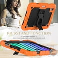 thumbnail image 3 of FJLBDE Case for iPad Mini 7 A17 Pro 2024/Mini 6 2021 8.3 Inch 7th/6th Gen, Rugged Shockproof Tablet Cases Cover with Kickstand Shoulder Strap, Orange, 3 of 7