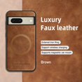 thumbnail image 3 of ELEHOLD PU Leather Case For Google Pixel 8 Slim Magnetic Shockproof Cover, [MagSafe Compatible], [Lens&Screen Protection], Drop protection Case - Brown, 3 of 11