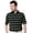 Black/Yellow, variant on Monterey Club Men's Trevor Stripe Texture Golf Polo Shirt #1654
