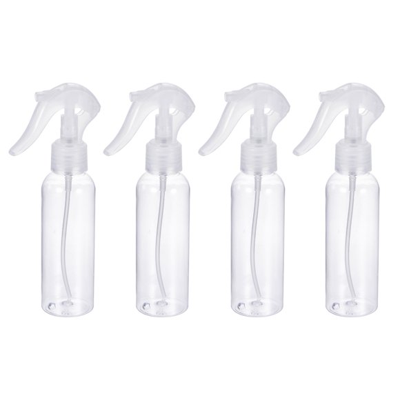 Unique Bargains 120ml Spray Bottles Refillable Mist Sprayer Plastic Clear 4 Pack