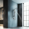 thumbnail image 5 of FORNO ACQUA AcquaFALL Shower, Matte Black Finish, Overhead Rainfall Shower, 7 Way Diverter, Handheld Shower Head, Body Jets, 1.8 GPM Flow Rate, 5 of 15