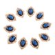 thumbnail image 4 of 10 Uds Sueltas de Imitación Piedras Botones Posterior Plana Decoración para Trajes de Baile Perfecl Azul, 4 of 8