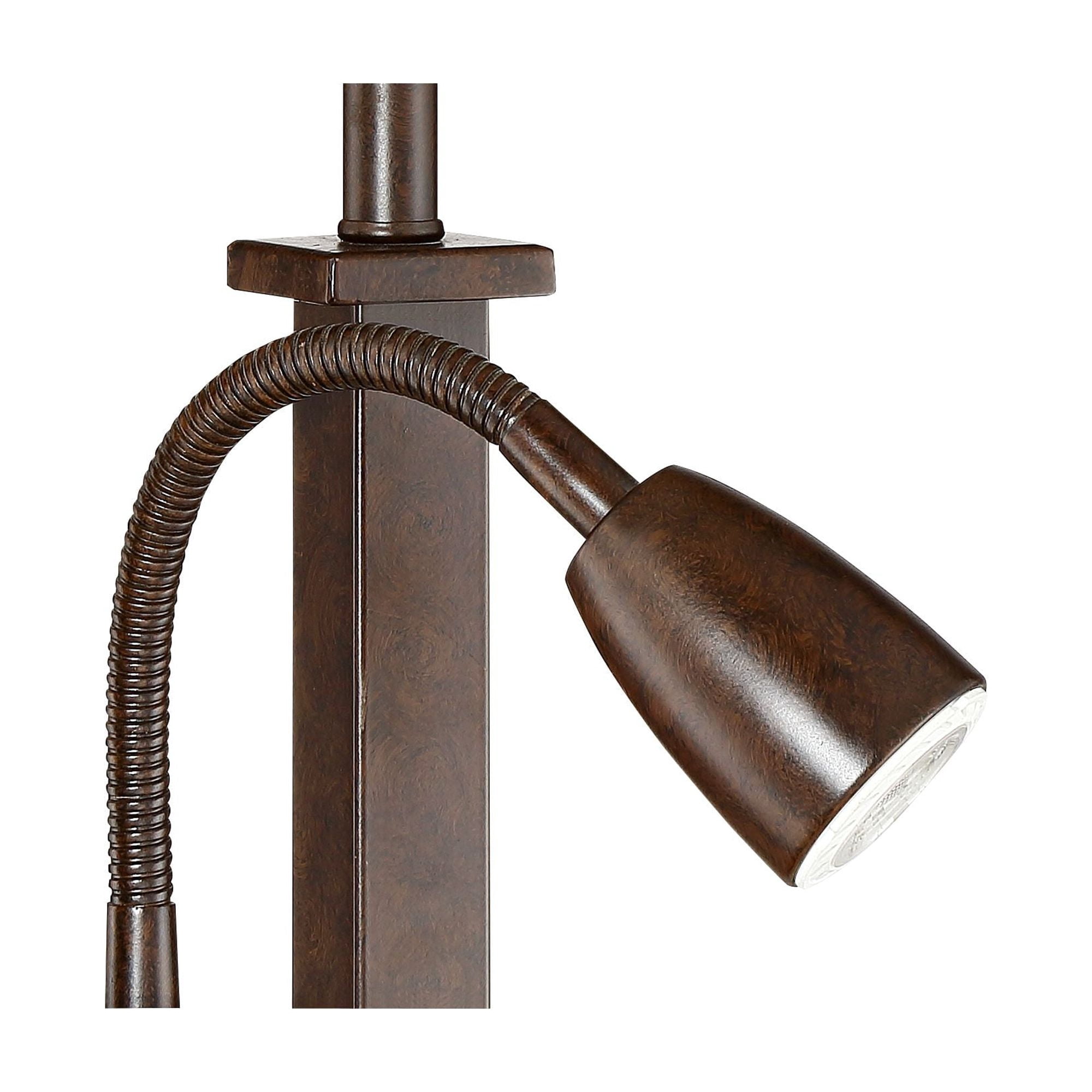 Possini Euro Design Deacon Modern Desk Table Lamp 26" High Bronze with USB and AC Power Outlet in Base LED Reading Light Oatmeal Shade for Office Desk