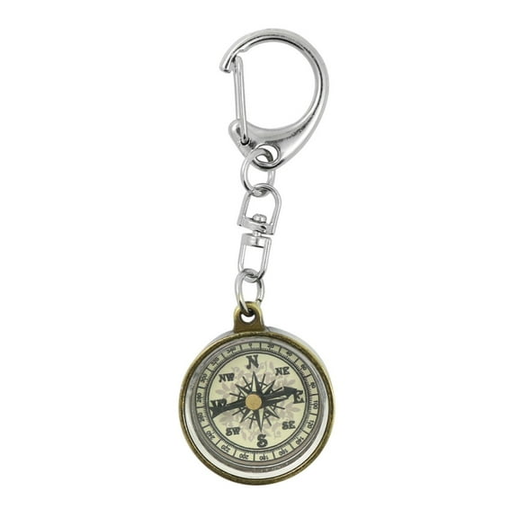 Outdoor Camping Pocket Compasses Keychain Zinc Alloy Pocket Compasses With Keyring Portable Navigation Tool Travel Gift