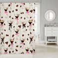 thumbnail image 2 of Manfei Fashion Goblet Pattern Shower Curtain 72Wx84L,Pink Coquette Bowtie Bathroom Shower Curtain, 2 of 5