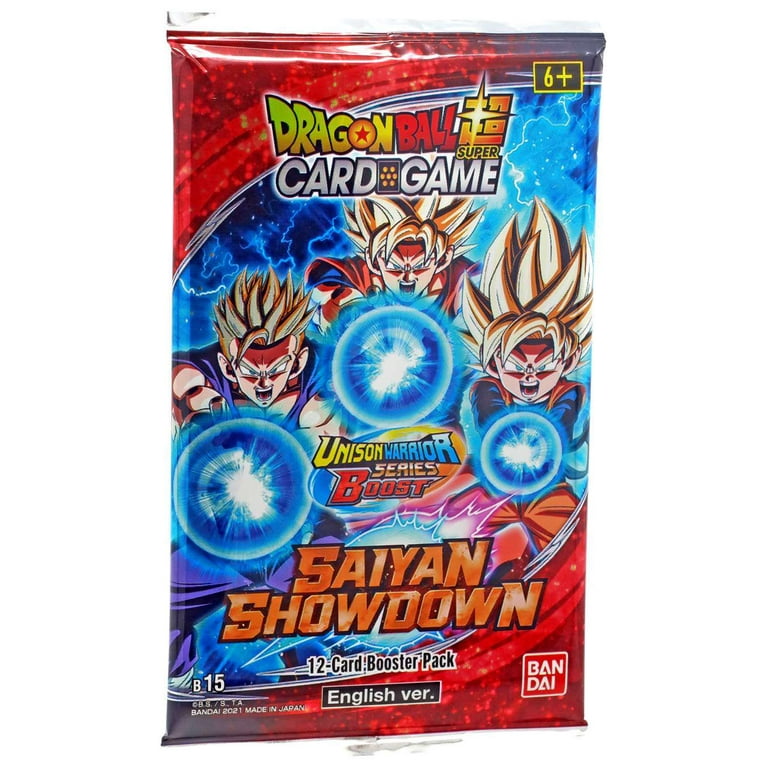 DRAGON BALL SUPER TCG: (BT15) - Saiyan Showdown Booster Pack (12 Cards) - Walmart.com DRAGON BALL SUPER TCG: (BT15) - Saiyan Showdown Booster Pack (12 Cards) - Walmart.com