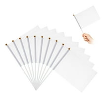 24pcs White Marking Flags Hand Held Flags Blank Sports Events Cheering Flags Marker Flags (White)