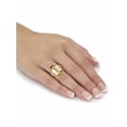 thumbnail image 3 of PalmBeach Jewelry Emerald-Cut Black Onyx Blue Topaz or Yellow Citrine and White Topaz Cocktail Ring 18k Gold-Plated Sterling Silver, 3 of 7