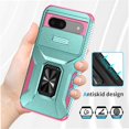 thumbnail image 3 of Funda para GANGXUN Google Pixel 8A - Soporte metálico, Función magnética, Verde, 3 of 5