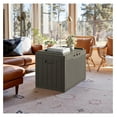 thumbnail image 5 of SONGMY 100 Gallon Resin Deck Box with Cushion, Waterproof Outdoor Storage Box with Lockable Lid for Garden Tools, Patio Cushions (Light Brown), 5 of 7